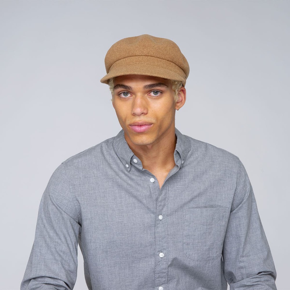 CLASSIC Unisex KANGOL Fisherman Enfield Cap in Camel X-Large